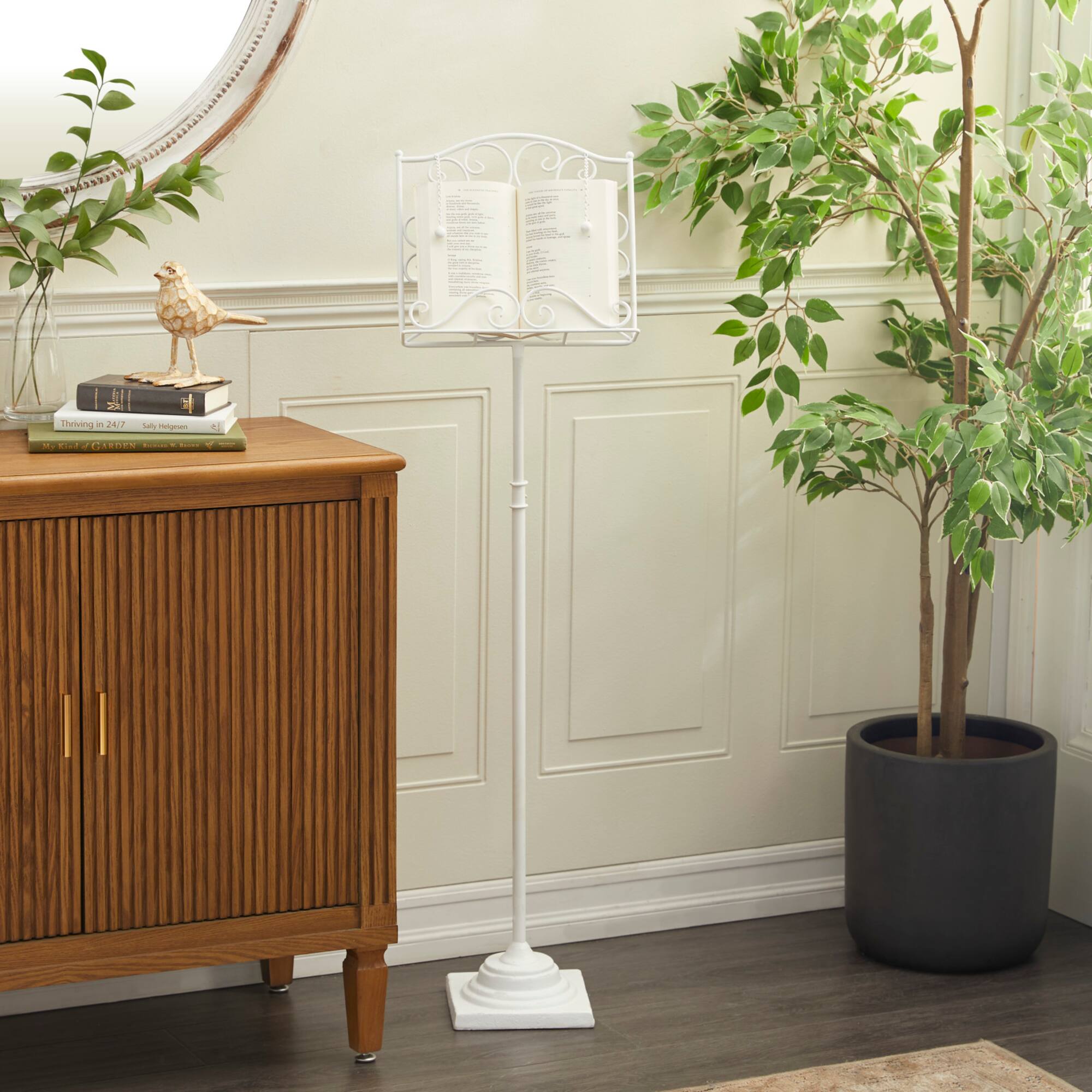 White Metal Farmhouse Easel, 56" x 13" x 8"